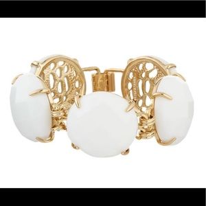 Cassie Bracelet in White/Gold